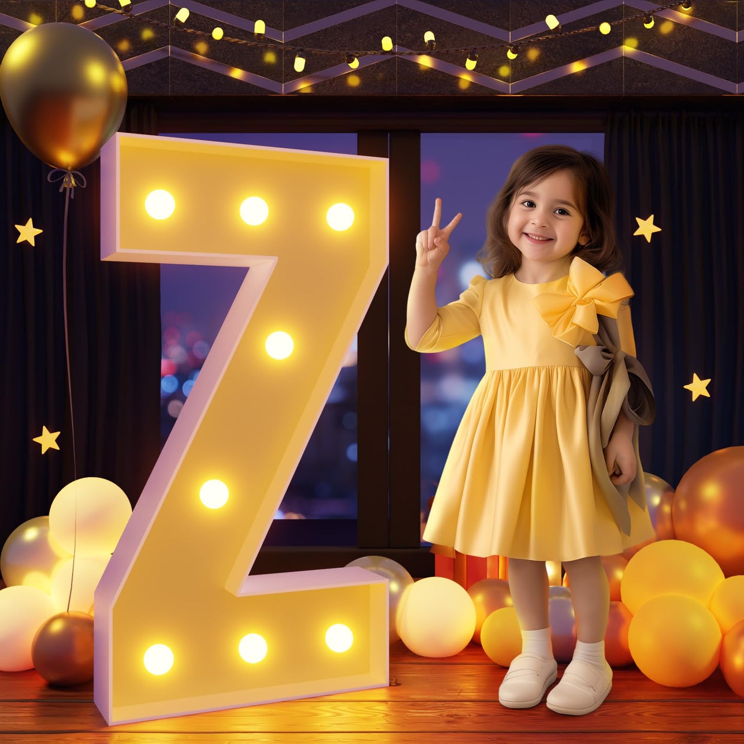 Imprsv 3Ft Marquee Light Up Letters Z, Large Light Up Letters, Big Marquee Letters For Party Decorations Baby Shower Anniversary