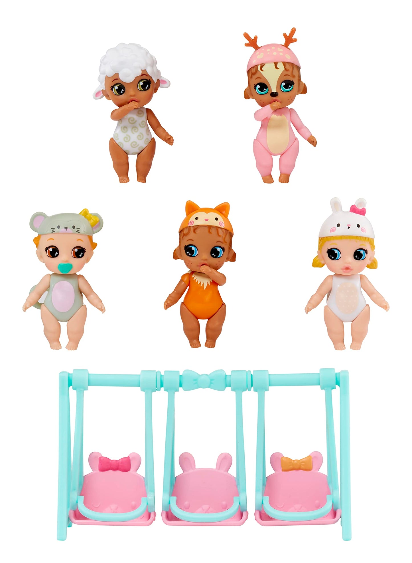 Baby Born Surprise Mini Babies Woodland-Themed Bundle - Value Playset With 5 Collectible Mini Baby Dolls, For Kids Ages 3 And Up