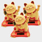 KOXXUD Lucky Cat Waving Arm Set, Vivid and Lovely Chinese Cat Statue Decorations for Decorating Front Desk, Car, Business Openin