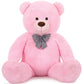 Maogolan Giant Pink Teddy Bear Stuffed Animal 5 Feet,Soft Cuddly Smiling Face Big Teddy Bear Plush Gift For Boyfriend Girlfriend