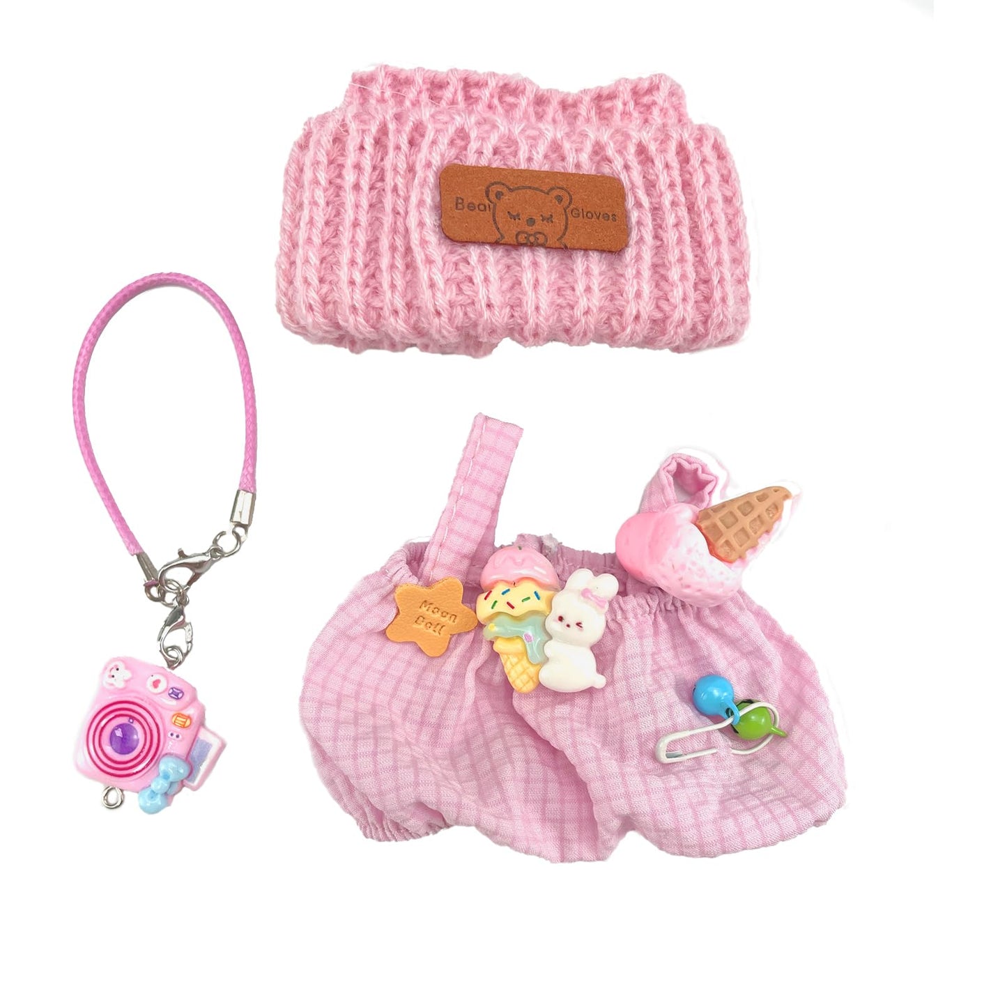 Clothes for Doll(NO Doll Included)  15/17cm Doll Clothes Set for Doll Outfit Accessories for Dolls(Pink)