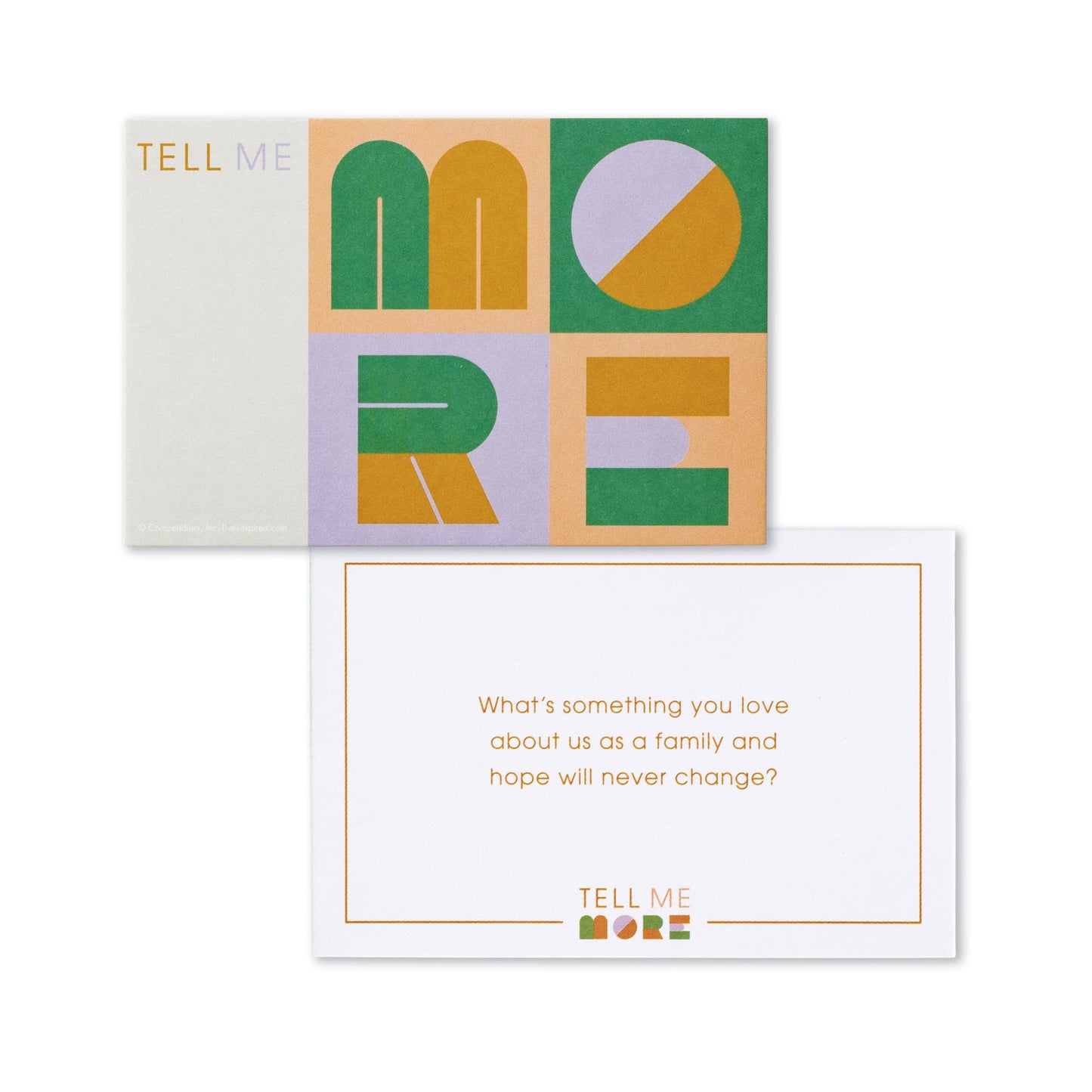 Compendium Family Edition Conversation Starter Game - 52 Questions, Paper, 6"x4.5"x0.5", Model 11230