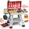 maysida Kids Toys Kitchen Playset, Kids BBQ Grill Playset with Smoke, Sound & Light, Toy Grill for Kids, Pretend Play Food Hambu
