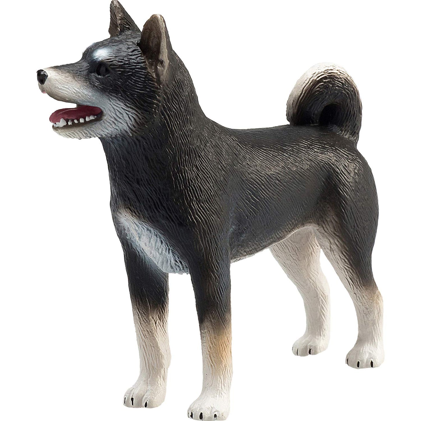 Mojo Black Shiba Inu Realistic Domesticated Animal Hand Painted Toy Figurine
