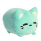 Aurora® Mint Meowchi Stuffed Animal - 7 Inch Plush - Enchanting Tasty Peach® Design - Colorful Polyester
