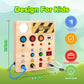 Wakeinsa Montessori Busy Board,Montessori Toys For 1-3 Years Old,Baby Sensory Board,Preschool Learning Activities,Wooden Toys For Toddler,Christmas & Birthday Gift For Boys & Girls