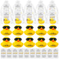 Glimin 100 Set Thank You Gift Set You're Ducking Great Cheer up Cards Mini Rubber Ducks with Glasses Employee Appreciation Gift 