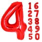 40 Inch Giant Red Number 4 Balloon, Helium Mylar Foil Number Balloons For Birthday Party, 4Th Birthday Decorations For Kids, Ann