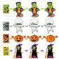 Make Your Own Jack-O-Lantern,Mummy,Witch,Monster Hunt Craft Stickers Kids Halloween Decorations 16Pcs
