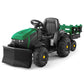Elemara 24V 3 In 1 Kids Ride On Tractor With Snow Plow, Ride On Toys For Big Kids, 400W Electric Vehicles Car For All Terrain Play, Snow Clearing Tractor Winter For Ages 3+, Max 4.5 Mph, 88Lbs, Green