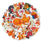 Cute Fox Stickers For Kids 50Pcs, Colorful Vinyl Waterproof Stickers For Teen Kids Girls Adults, Suitable For Water Bottles,Lapt