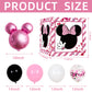 1St First Birthday Party Favors Balloon Boxes Supplies For Baby, Girls 3Pcs Pink Mouse Theme One Year Old Balloon Boxes, 'One' L
