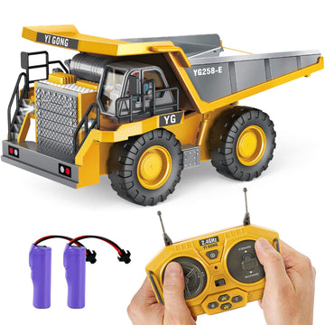 Remote Control Construction Dump Truck Toy - RC Dump Truck Toys- Construction Toys Vehicle- RC Truck Toys for 8 9 10 11 12 Year