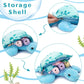 Muiteiur Sea Turtle Stuffed Animal Soft Mommy Turtle Plush Toy With 3 Babies Turtle Plushies Multicolored Stuffed Sea Turtle For Kids Girl Boy(Blue)