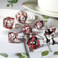 Penguin D&D Dice Set, DNDND 7PCS Resin Dragon Dice Set with Velvet Bag for D&D Role Playing Games and Tabletop Games(Penguin