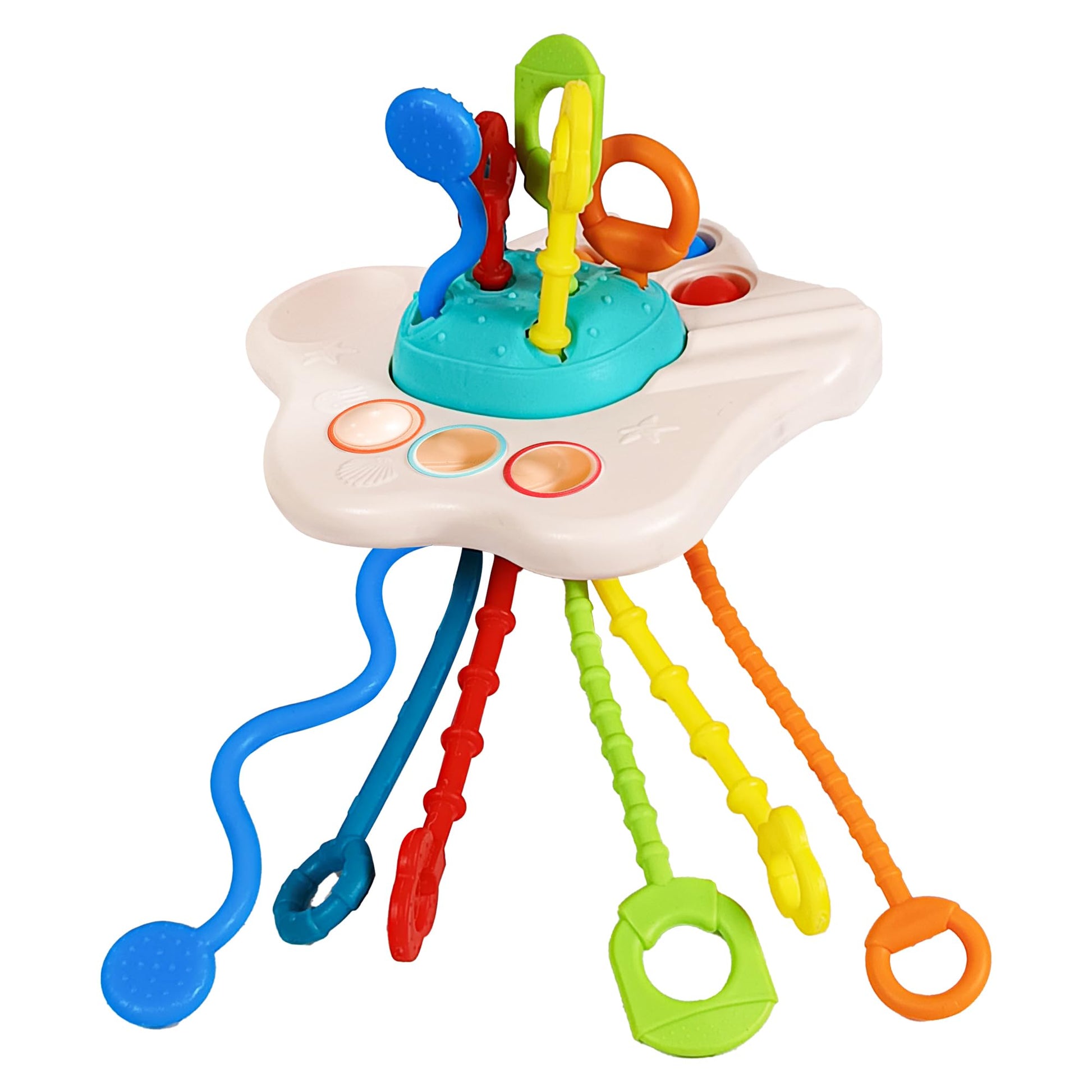 Kipa Gaming Interactive Silicone Pull String Learning Toy For Kids  Baby Sensory Travel And Teething Toys, Ideal For 61218 Mo