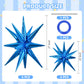 Toniful 8 Pcs Blue Star Foil Balloons Large Star Balloons Blue Explosion Star Mylar Balloons For Party Backdrop Christmas New Ye