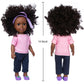Ecore Fun 14.5 Inch Black Doll 14.5 Inch Baby Girl Doll And Clothes And Accessories Set African Washable Realistic Silicone Girl Dolls - Best Gift For Girls