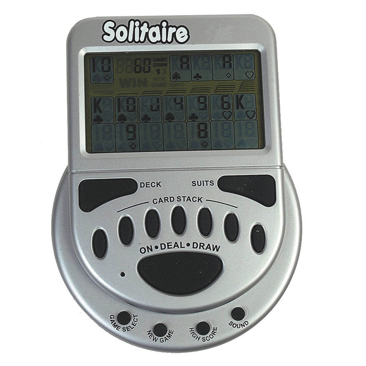 John Hansen CS3010 Mega Screen Solitaire Handheld Electronic Game  Blue-New