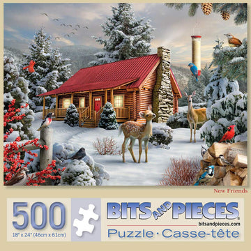 Bits And Pieces - New Friends 500 Piece Jigsaw Puzzles For Adults - Each Puzzle Measures 18'' X 24'' - 500 Pc Jigsaws By Artist