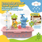 Play Sink with Running Water, 4-IN-1 Kids Kitchen Sink Toys with Electric Faucet, Water Table Floating Pool Toy w/ Fishing Game,