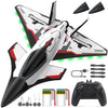 Deerc Future Rc Plane 4 Channel Remote Control Airplane With Led Lights Easy To Fly Aerobatic Aircraft Toys,2.4Ghz 6-Axis Gyro S