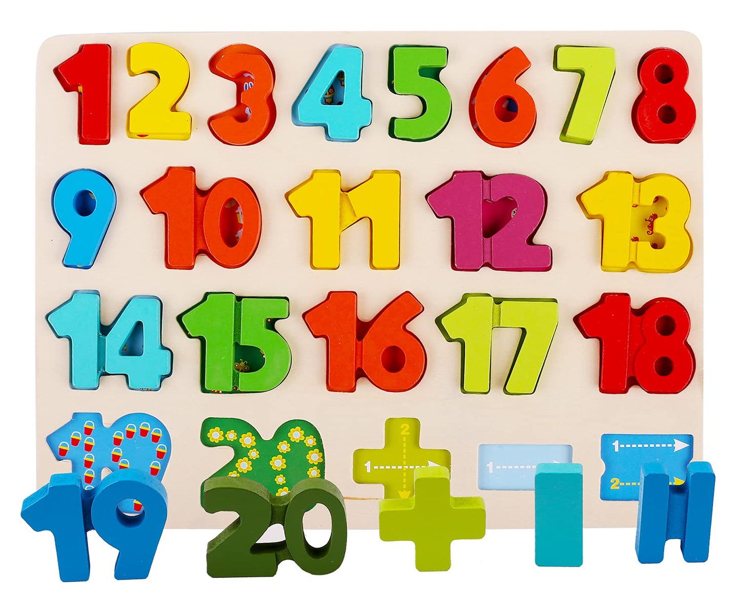 Wooden Puzzles for Toddlers  Kesletney Wooden Alphabet Number Shape Learning Puzzles for Kids  3 in 1 Montessori Preschool Educational Toys for Boys Girls Ages 3 4 5 Years Old