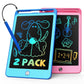 Tekfun 2 Pack Lcd Writing Tablet For Kids, 8.5 Inch Blue+Pink Doodle Board Drawing Board Drawing Tablet With Lanyard, Educationa