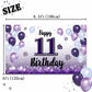 LASKYER Happy 11th Birthday Decorations,11th Purple Balloon Large Birthday Banner Backdrop Sign,Cheers to Eleven Years Old Bday