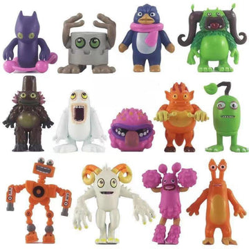 Krseub Singing Monsters Toys, Mini Action Figure Playset, Wubbox Noggin Toe Jammer Cute Birthday Gift For Boys & Girls 6+Years O