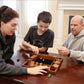 WE Games 14" Shut The Box Wooden Board Game, Walnut Stain, for 1-4 Players, Model 497410