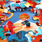 Jumbo Floor Puzzle For Kids,Fire Rescue Jigsaw Large Puzzles,48 Piece Firefighter Fireman Fire Truck Puzzle For Toddler Ages 3-5,Children Learning Preschool Educational Toys,Gift For 4-8 Years Old