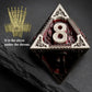 Haxtec DND Dice Set Metal D&D Dice Set with Leather Dice Bag Antique Iron Red Metal Polyhedral Dice for Dungeons and Dragons TTR