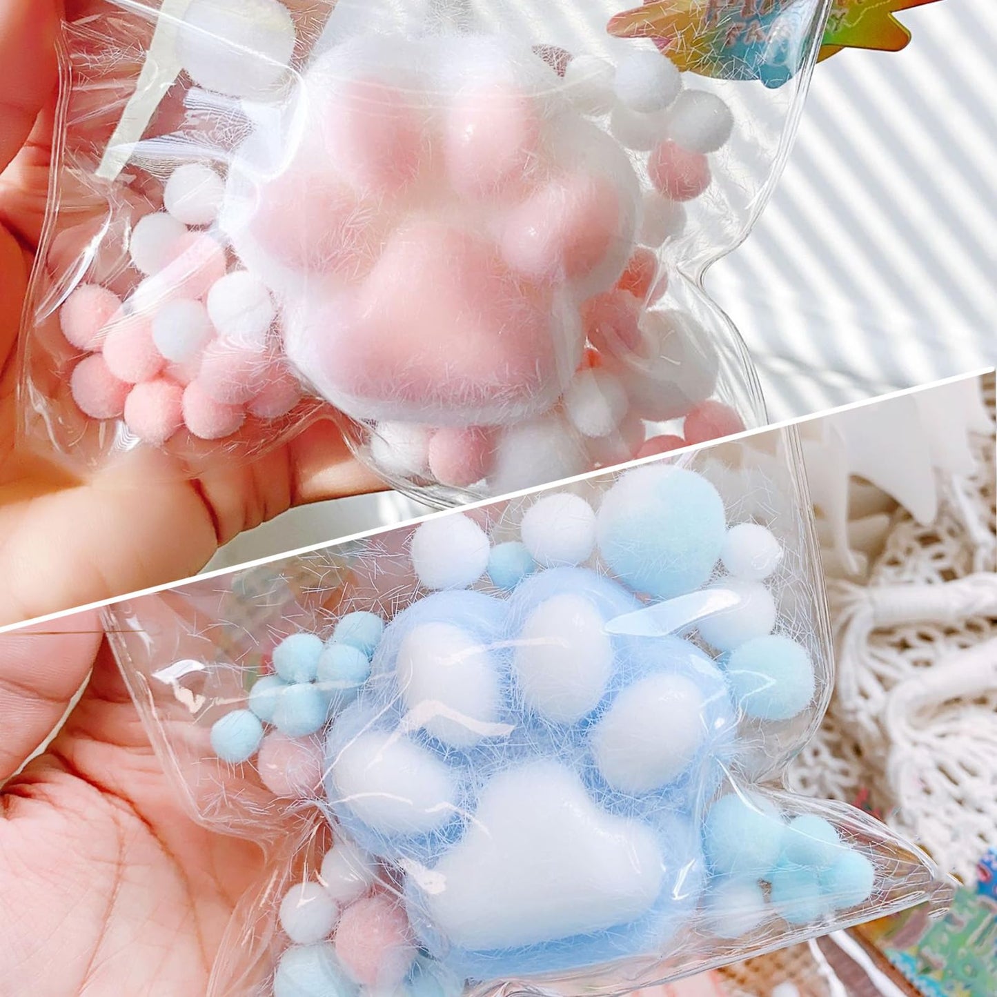 4 Pack Taba Cat Paw Toy, Taba Toys for Kids, Cat Paw Quiet Fidget Toys, Small Stress Relief Sensory Toys Gifts for Children Chri