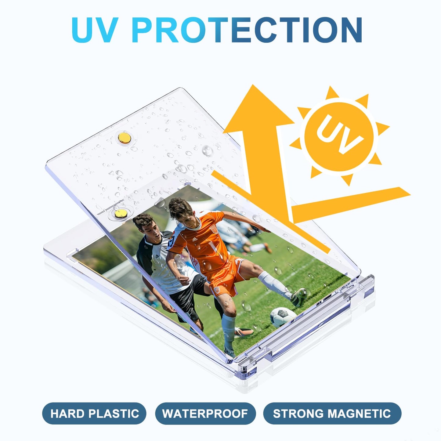 ToBeAce 120ct Magnetic Card Holders 35pt  One Card Touch Holder for Trading Cards  Baseball Card Protectors Sleeves Hard Plastic  Magnetic Card Case for Sports Cards  Game Cards