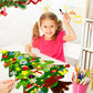 Montessori Felt Christmas Tree for Toddlers,Montessori Felt Christmas Tree with 32 Ornaments & Lights