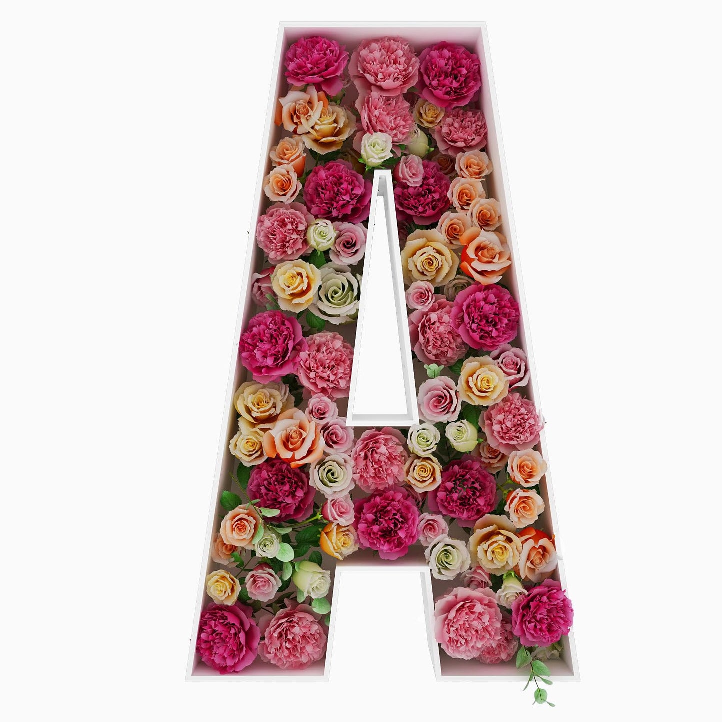 JW Passion 2FT Letter A Mosaic Balloon Frame Kit - DIY Fillable Letters for Birthday Party & Wedding Decor, Foam Material