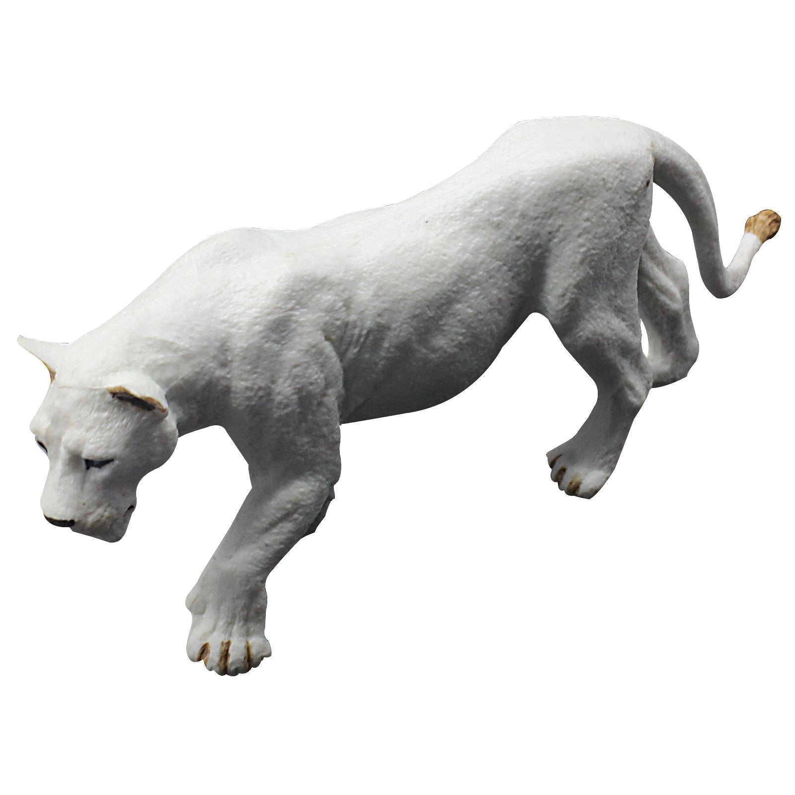 Funshowcase African Jungle Animals White Lioness Toy Figure Realistic Miniature Height 2.4-Inch #1670