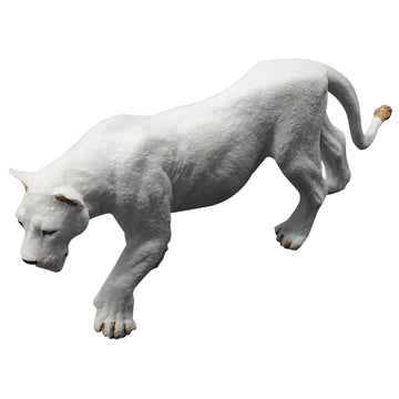 Funshowcase African Jungle Animals White Lioness Toy Figure Realistic Miniature Height 2.4-Inch #1670