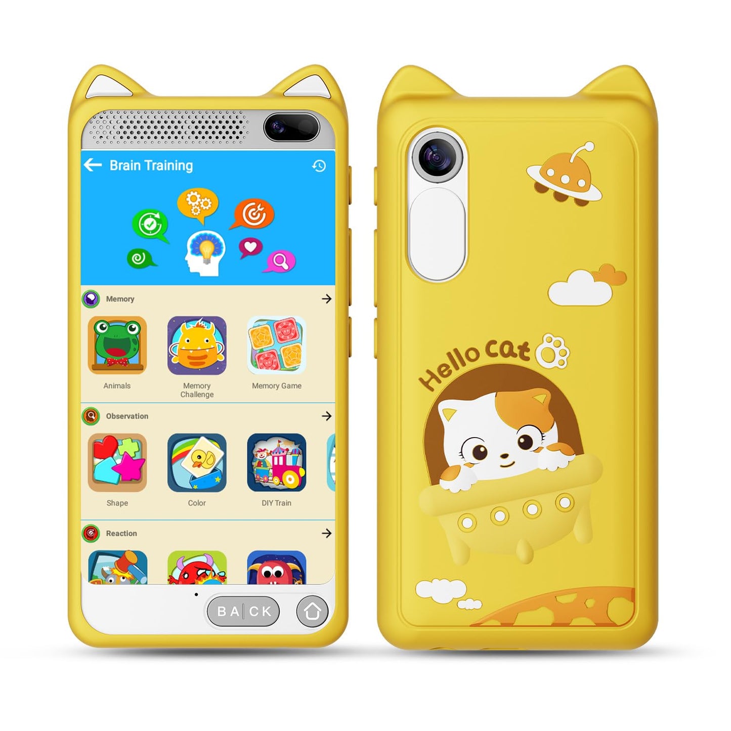 Kids Toys Phone 3.97'' Touchscreen Learning Phone Puzzle Games Christmas Birthday Gifts for Kids, Toddler Toys for Girls Age 3 4