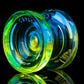 Magicyoyo Responsive Yoyo K2 Crystal Blue-Yellow + Pink-Purple, Dual Purpose Yoyo For Kids Beginners, Extra Unresponsive Bearing For Intermediate Advanced+12 Yoyo Strings+2 Kk Bearings + 1 Yoyo Case