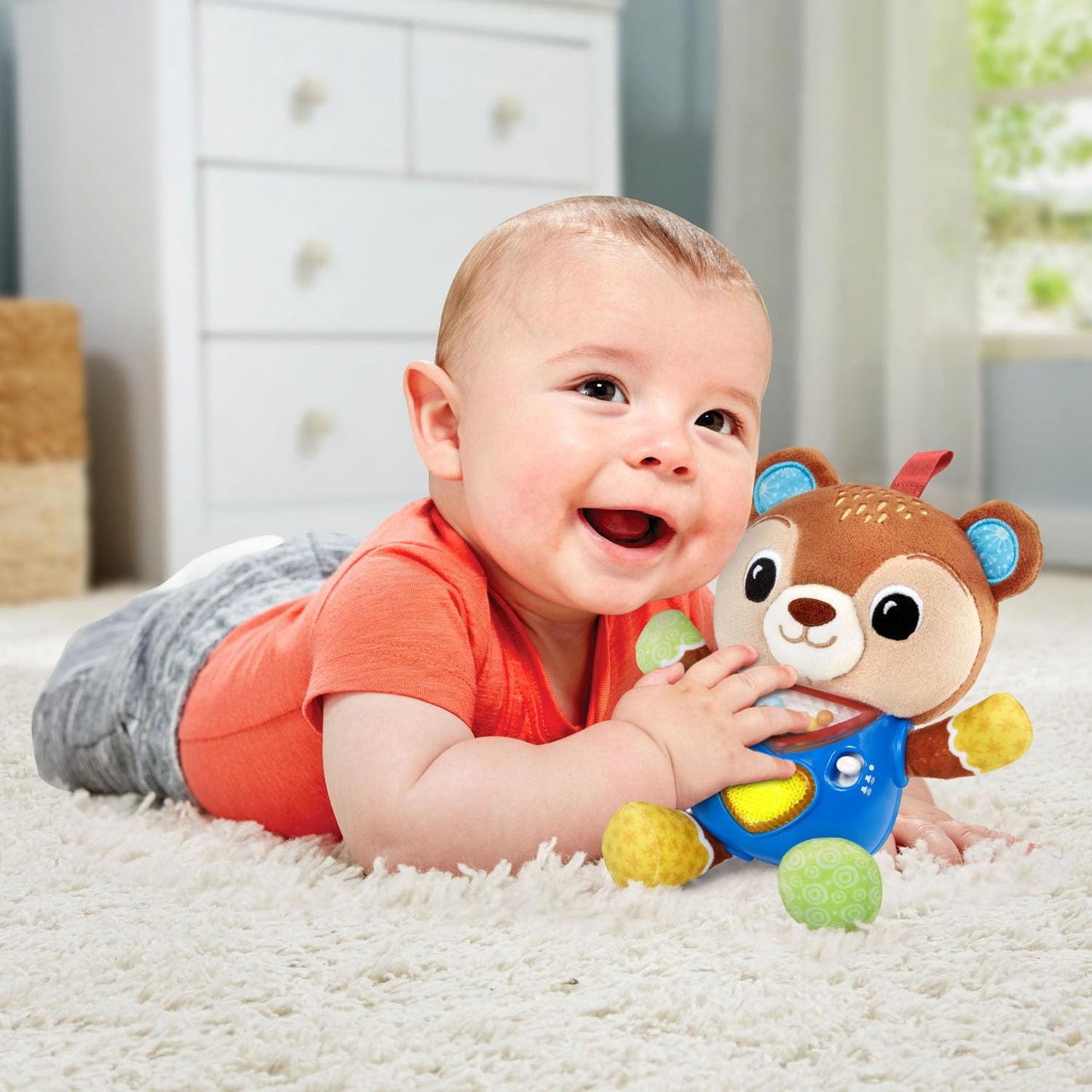 Vtech Baby Cuddle And Sing Bear Stroller Crib Toy