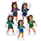 American Girl Los Angeles Rams Cheer Uniform 18 Inch Doll Clothes With Pom Poms, Blue And Yellow, 5 Pcs, Ages 6+
