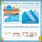 Tiamon 1 Roll Underwater Bubbles Table Cover Ocean Waves Tablecloth Bubble Water Print Plastic Table Cover For Under The Ocean B