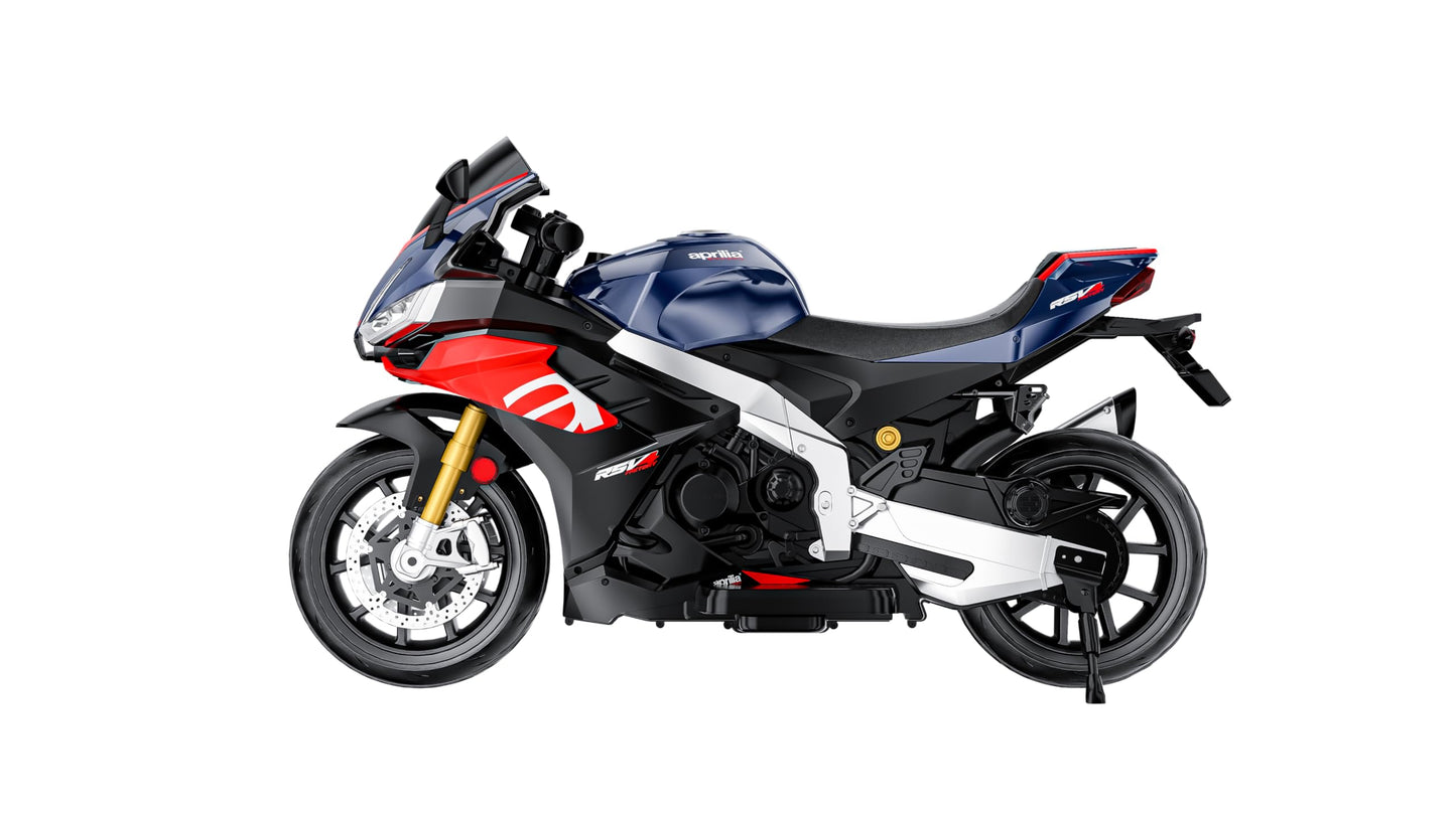 24V Kids Motorcycle, Electric Motorcycle For Kids With Long Battery Life, Aprilia Licensed Ride On Motorcycle Speed Up To 16Mph