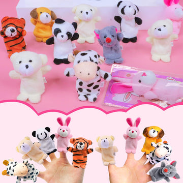 Amenon 28 Pack Valentines Day Gifts For Kids With Animal Finger Puppet Plush Toy (7 Designs) Valentines Cards For Kids Boys Girl