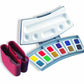 Pelikan Transparent Watercolor Paint Set, 12 Colors (721886), Multi,Black,Blue,Green