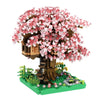 BDYDT Pink Cherry Blossom Bonsai Tree Building Blocks Set (1443 Pieces) Flower Treehouse Model Mini Building Block Toys Tree House Model Toys Gifts for Kid and mature-themed