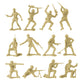 Tim Mee Toy Plastic Army Men - 100pc OD Green & Tan Toy Soldiers, LDPE Plastic, Model TM-06119