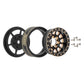 INJORA 1.0 Plus Brass Beadlock Wheel Rims 4PCS 12-Spoke Wheels for TRX4M SCX24 FCX24 1/24 1/18 RC Crawler,42g/pcs(Black&Gold)